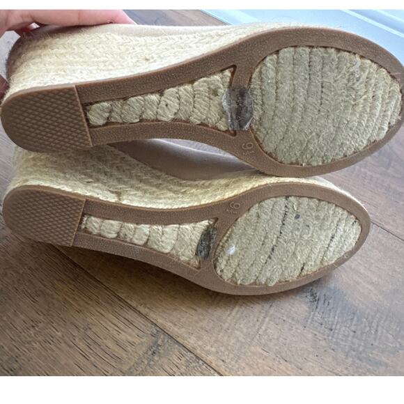 J. Crew Seville Canvas Espadrille Wedges Sandals Tan Women's Size US 9.5 - Picture 4 of 9
